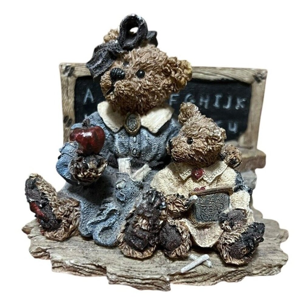 Boyds Bears &โ Friends Figurine Miss Bruin & Bailey... The Lesson VTG